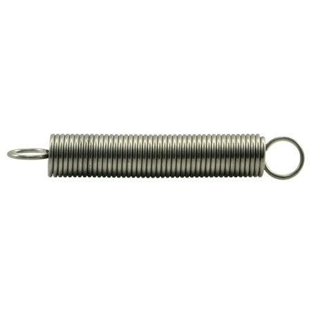 MIDWEST FASTENER 3/8" x 0.041" x 2-1/2" 18-8 Stainless Steel Extension Springs 2PK 38818